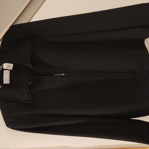 Alfred Dunner Black Blazer with Embroidered beadwork trim Size 12P